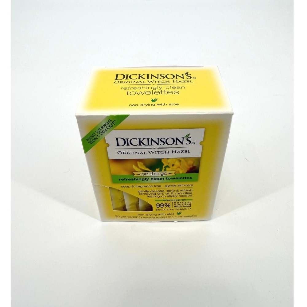NEW Dickinsons Original Witch Hazel Refreshingly Clean Towelettes 20 Count DISC